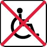 Helaas is onze B&B niet geheel rolstoelvriendelijk. Ons pans is bijna 100 jaar en helaas kunnen wij daardoor niet alles aanpassen. De badkamer is wel voorzien van handsteunen en douchekruk. Een rood symbool voor verbod op toegang, boven een rolstoelicoon, geeft aan dat de toegang voor rolstoelgebruikers niet is toegestaan.