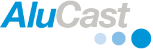 Alucast logo on a white background