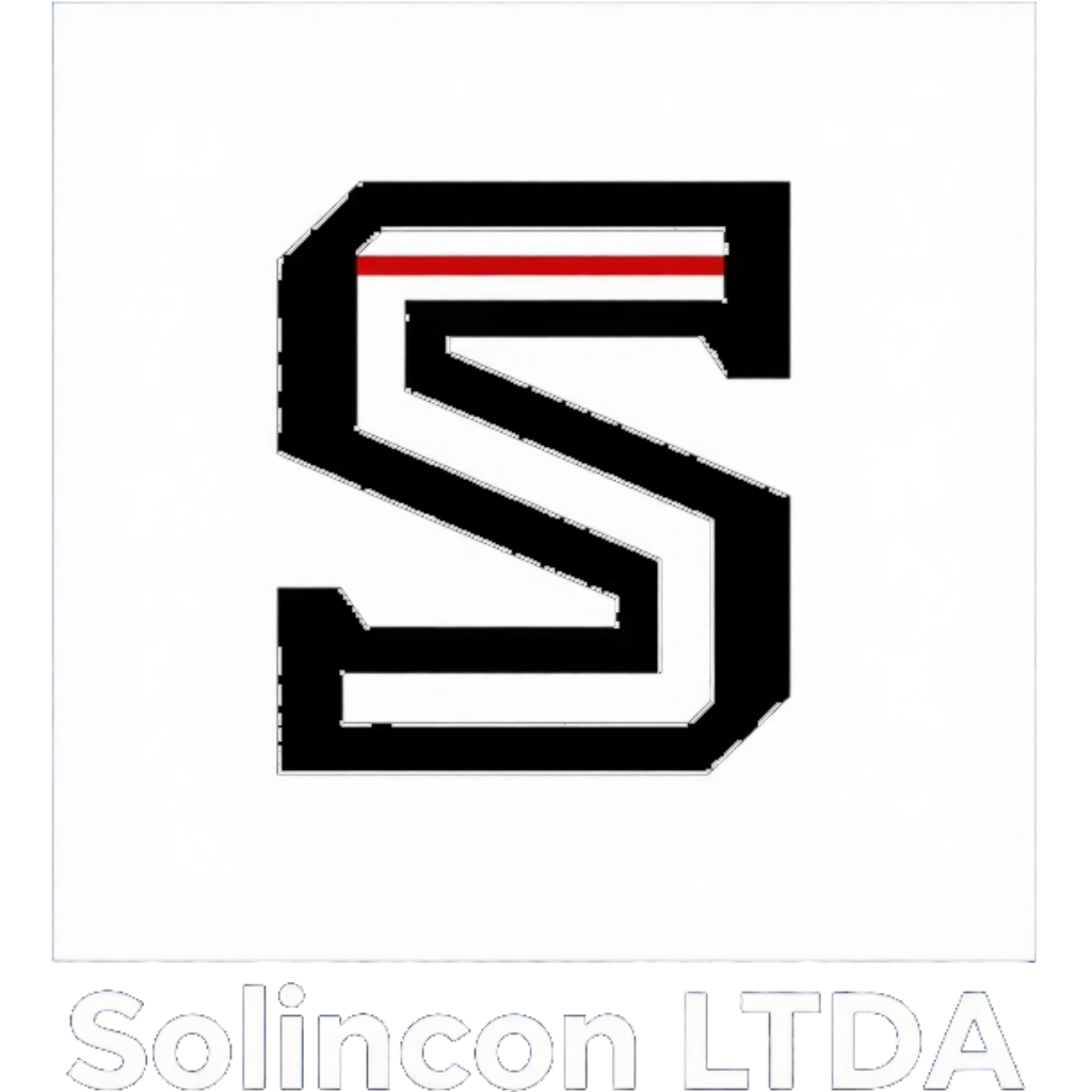 Logotipo estilizado en blanco y negro con una «S» y un acento rojo encima, sobre un fondo blanco