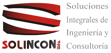 Logo de SOLINCON, con el texto «Soluciones Integrales de Ingeniería y Consultoría» en rojo y gris.