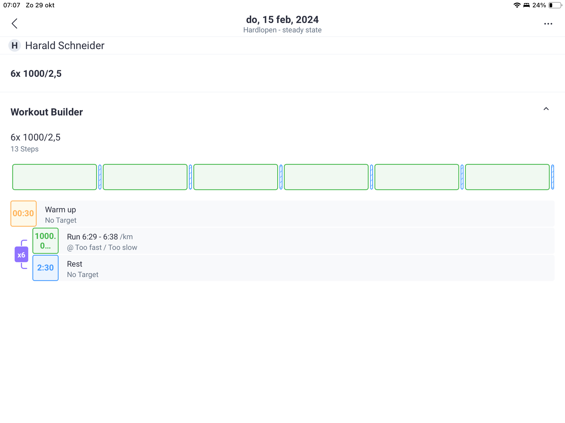Screenshot van een voortgangstracker met groene balken die de voltooiing van taken aangeven, en details van een taak.