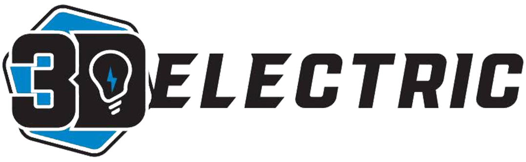 3DElectric logo with blue hexagon, black “3” and “ELECTRIC” text