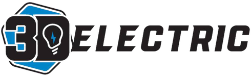 3DElectric logo with blue hexagon, black “3” and “ELECTRIC” text