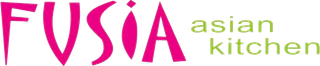 FUSIA Asian Kitchen logo in pink and green text on a white background