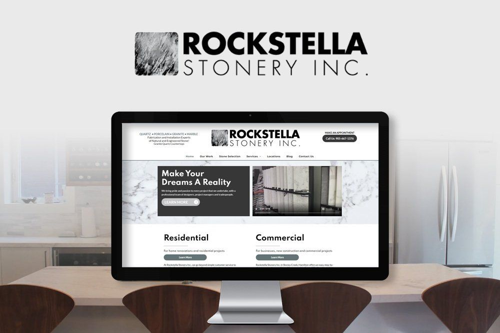 Rockstella Stonery Granite Web Design Web Development Hamilton Marketing Agency