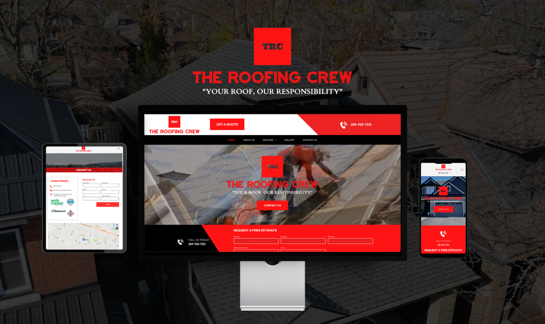 The Roofing Crew 3 device web design