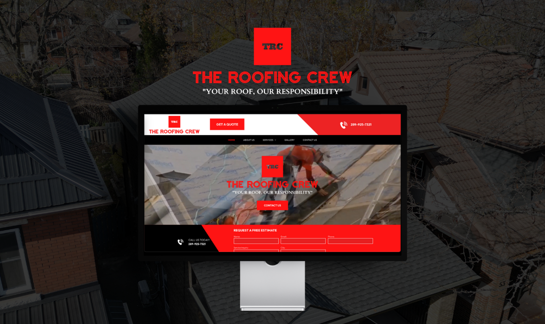 The Roofing Crew Web Design Web Development Burlington Marketing Agency
