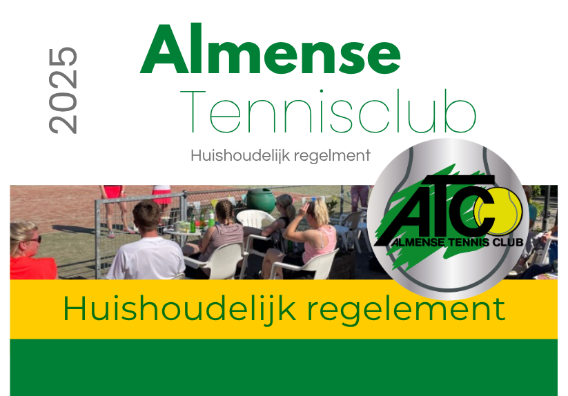 Klik om het huishoudelijk reglement te bekijken Omslag van het reglement van de