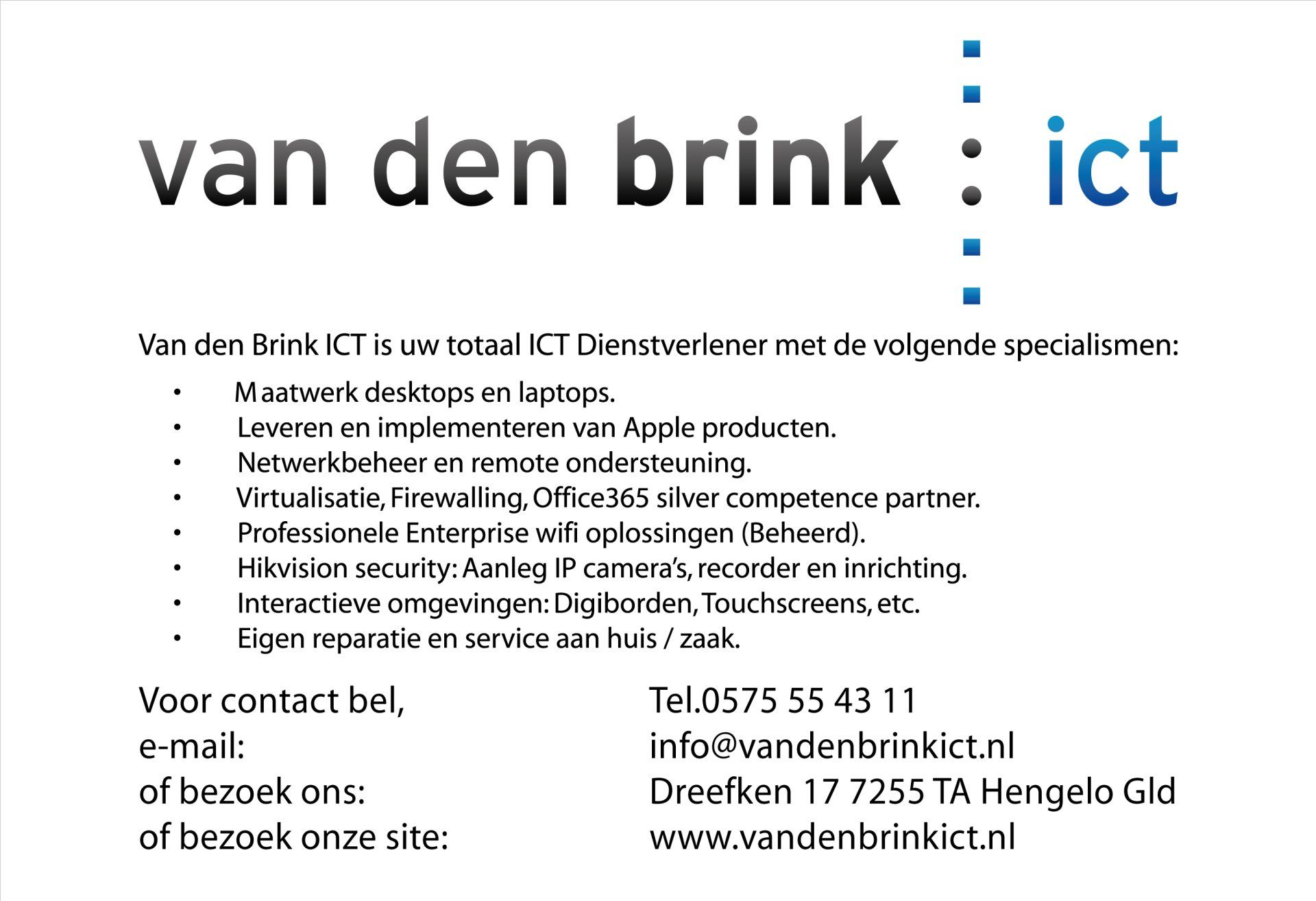 Een visitekaartje voor 