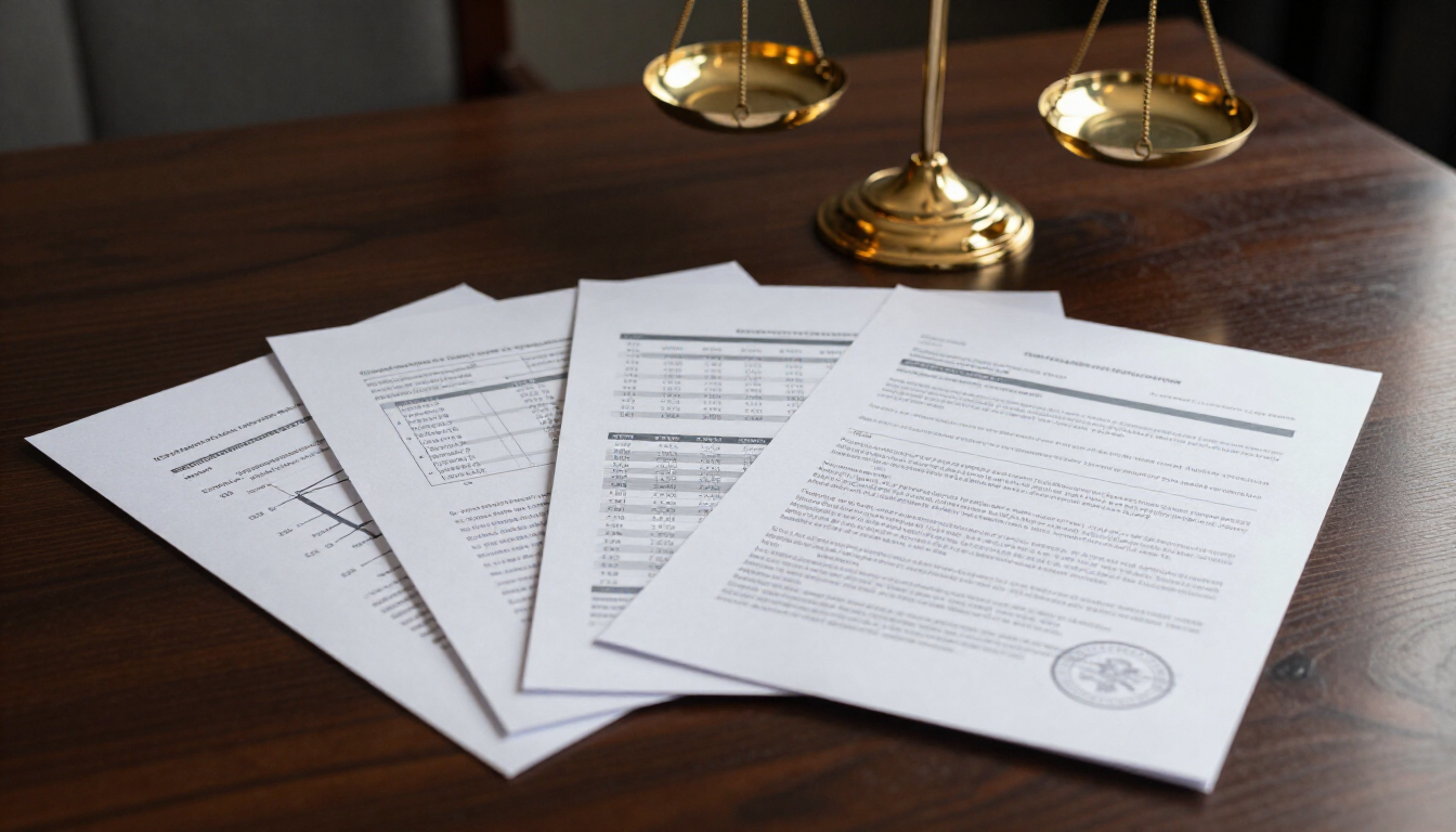 Close up of signing legal trust documents