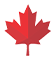 A red, 11-pointed maple leaf, representative of the Canadian flag symbol.