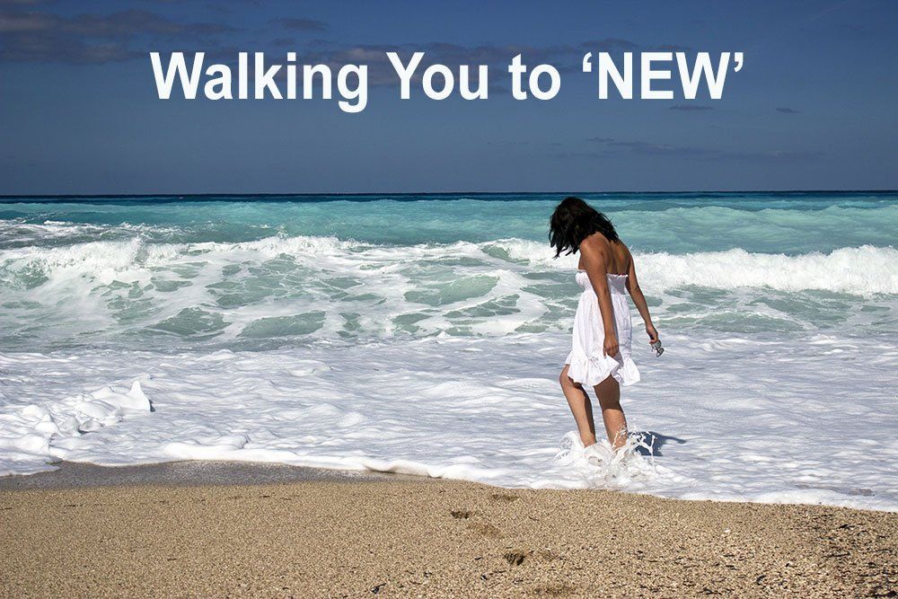 walking on beach