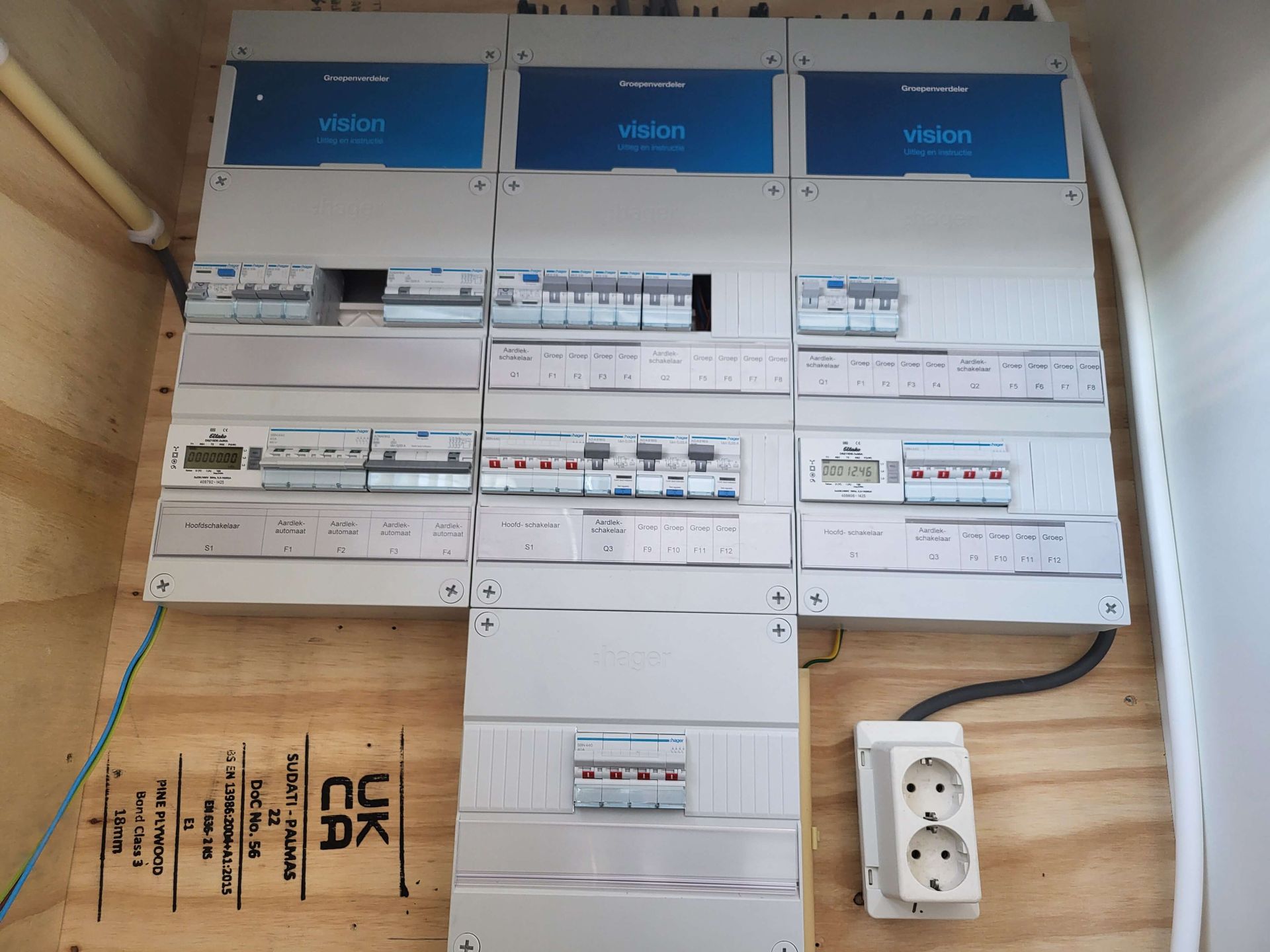 Hager verdeler met tussenmeters huurders