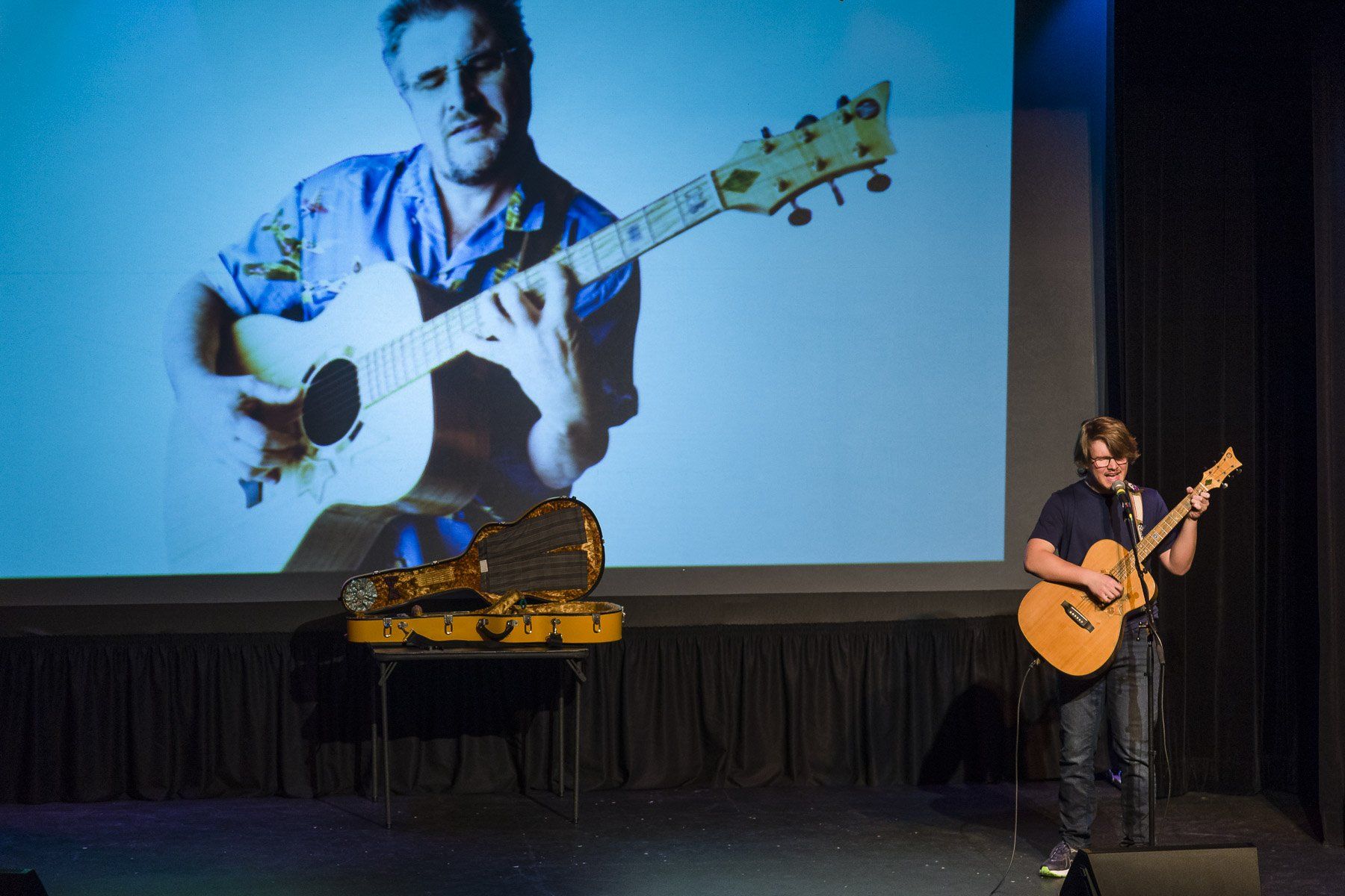 Isaac Stacey plays Voyageur at the Fergus Grand Theatre.