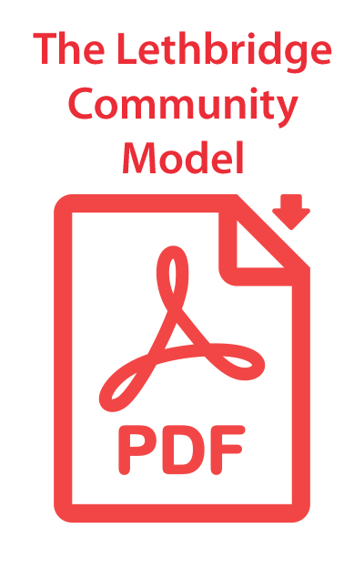 Red PDF icon labeled “The Lethbridge Community Model”