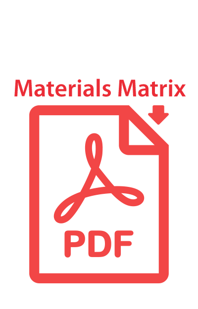 Red PDF document icon labeled “materials matrix” in red text.