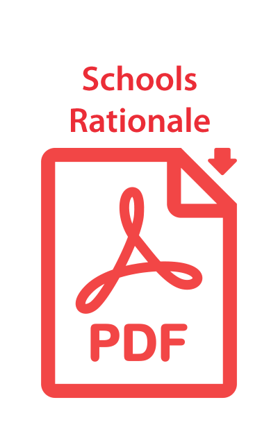 Red PDF icon labeled “Schools Rationale” with a download arrow at the top right