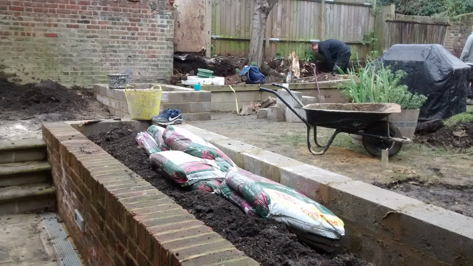 Garden design Clapton, during