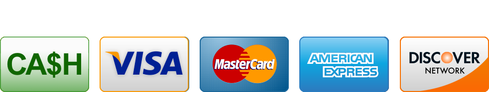 Accepted credit cards