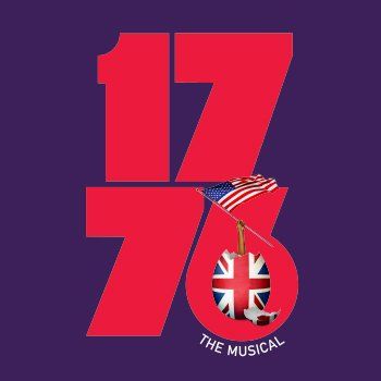 Bold red “17 78 The Musical” logo on a purple background, with a Union Jack inside the 8