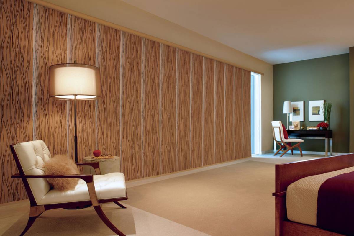 Vertical Blinds, Hunter Douglas Skyline® Gliding Window Panels, vertical blind slats near San Diego, California (CA)