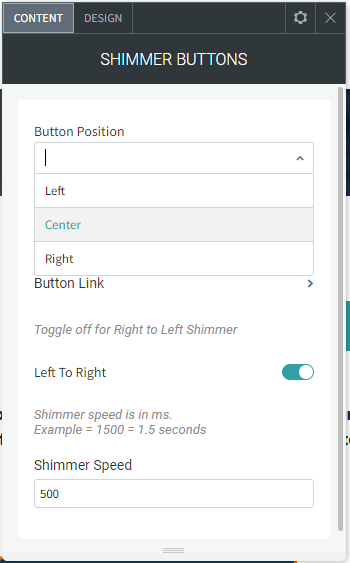 Duda Widget | Shimmer Button