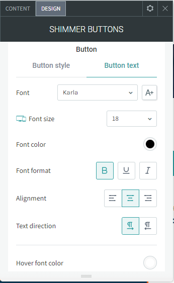 Duda Widget | Shimmer Button