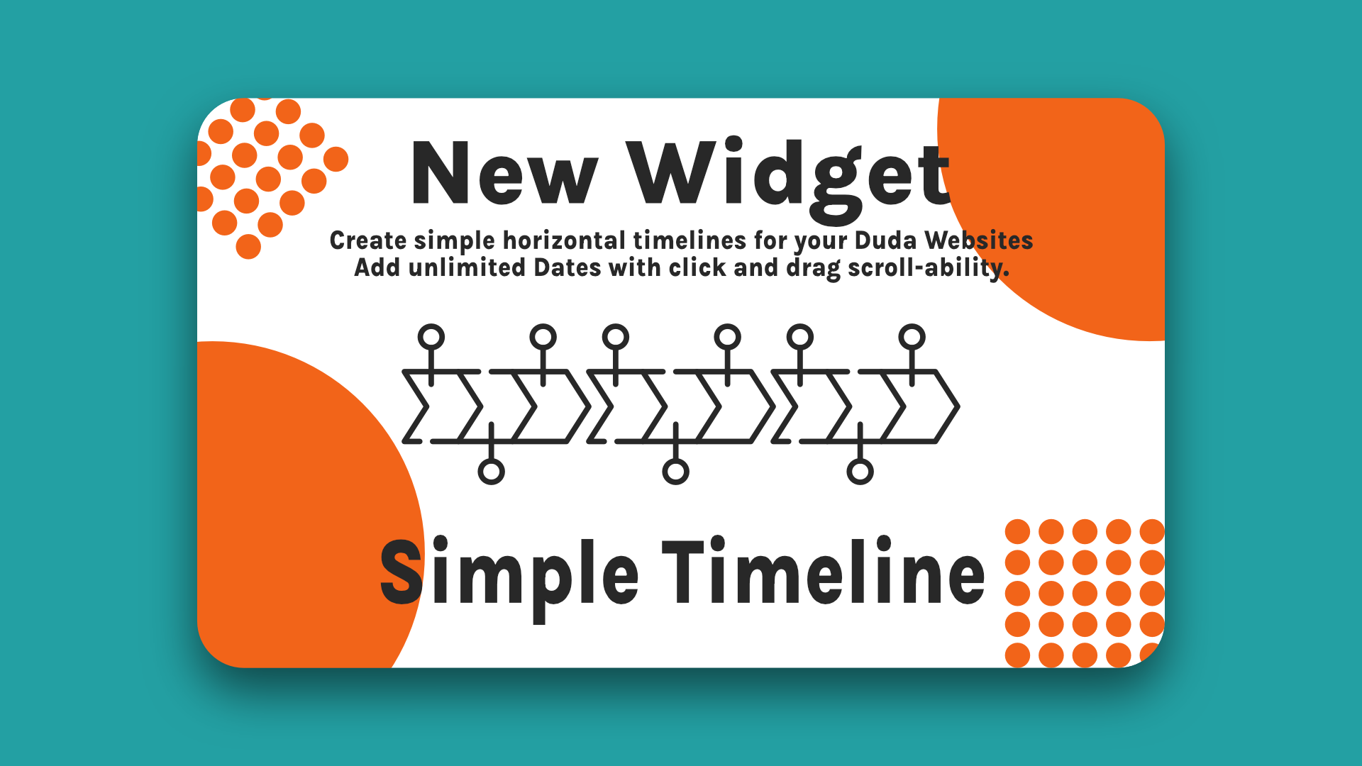 A card that says `` new widget simple timeline '' on it.