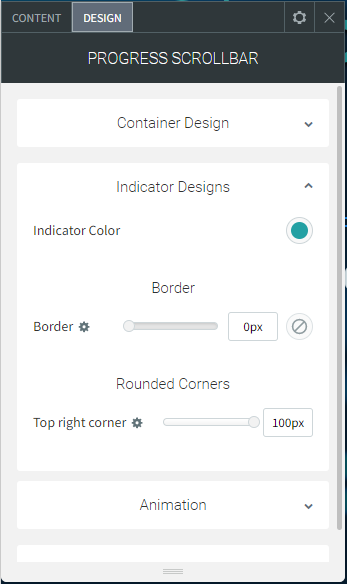 Duda Widget | Progress Scrollbar
