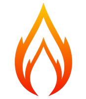 Flame icon with orange to yellow gradient.