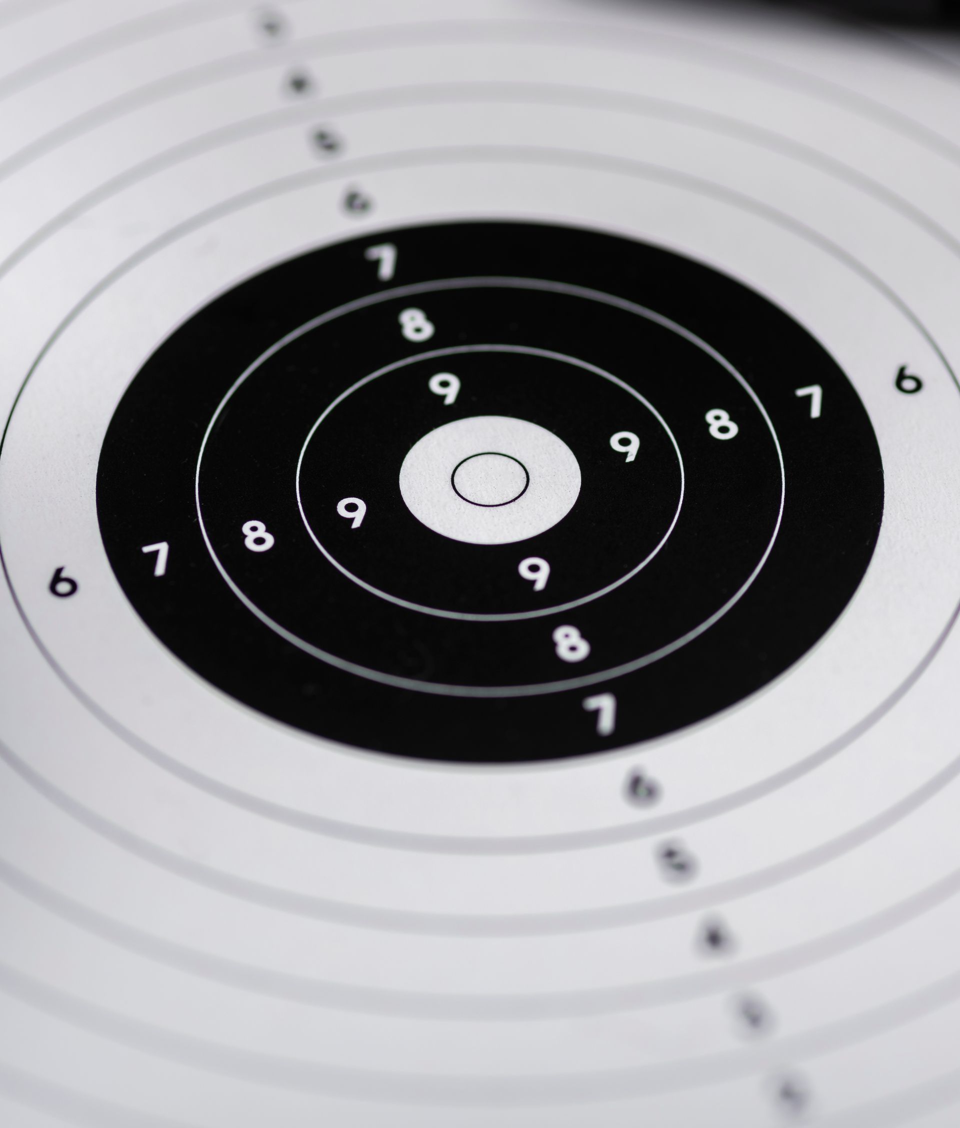 Shooting target for close-up shooting