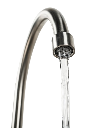 a close up of a faucet with water running out of it