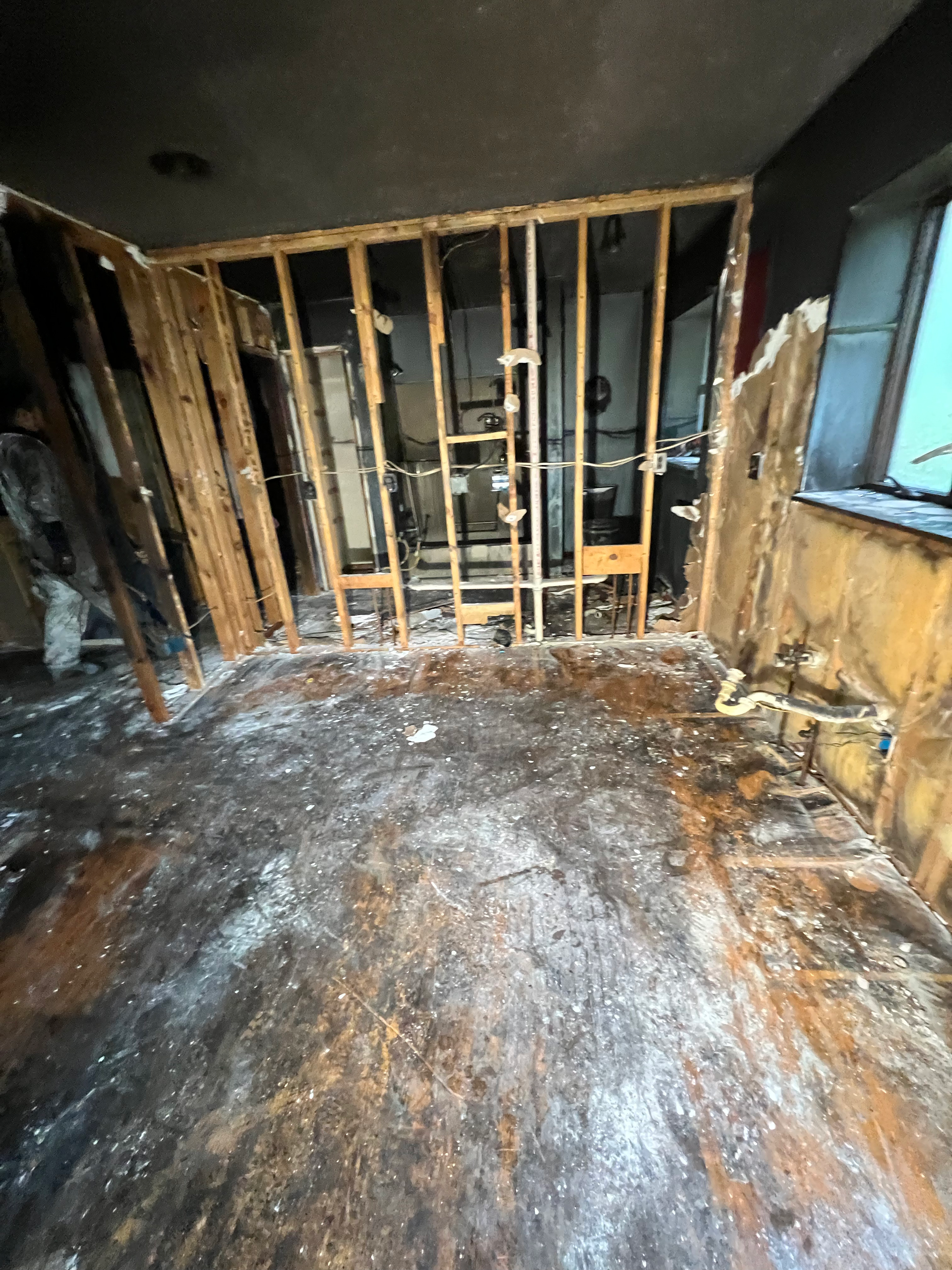 Kitchen flood damage