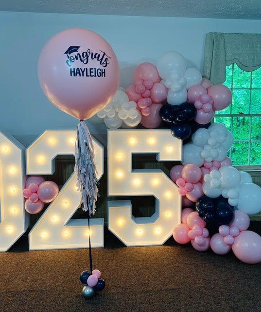 Graduation decor: Lit-up