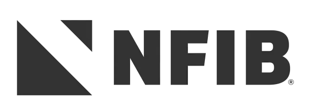 NFIB logo in black with a stylized triangular mark on a white background