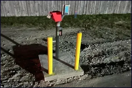 Keypad at the Wildman Warehouse main entrance on Youngsville Highway