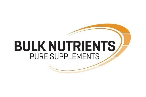 Bulk Nutrients Pure Supplements logo with orange swoosh on white background
