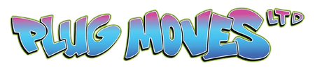 'Plug moves lts' pink and blue logo