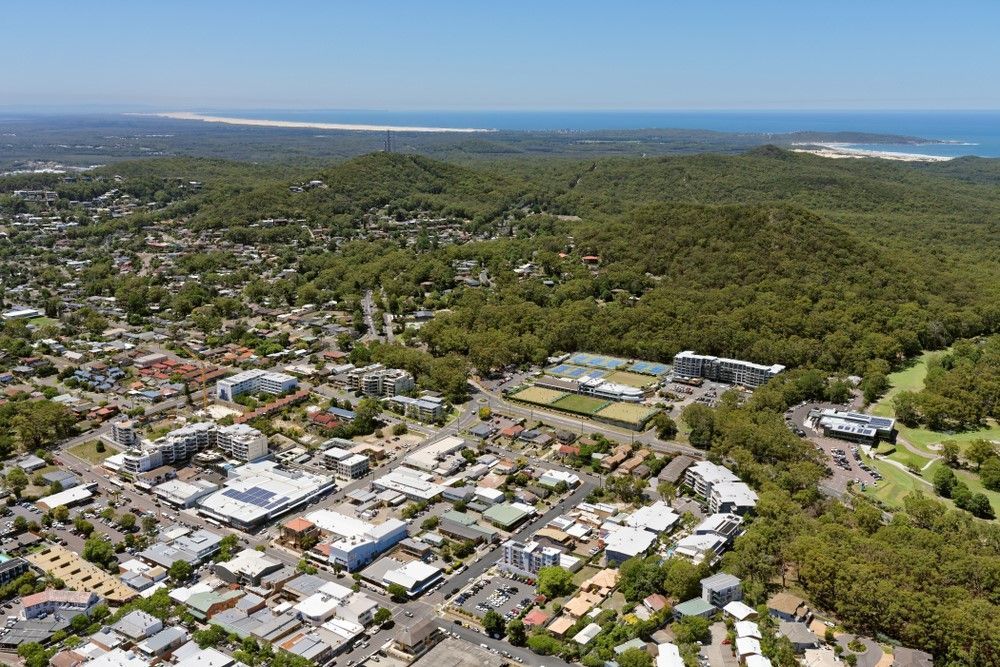 An Aerial View of a Small Town Surrounded by Trees and Mountains — Freedom Flooring Pty Ltd in New Lambton, NSW
