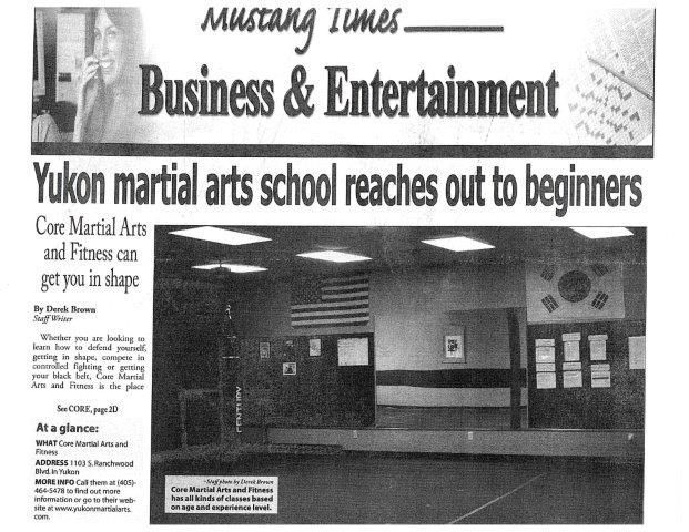 A mustang times article about yukon martial arts school