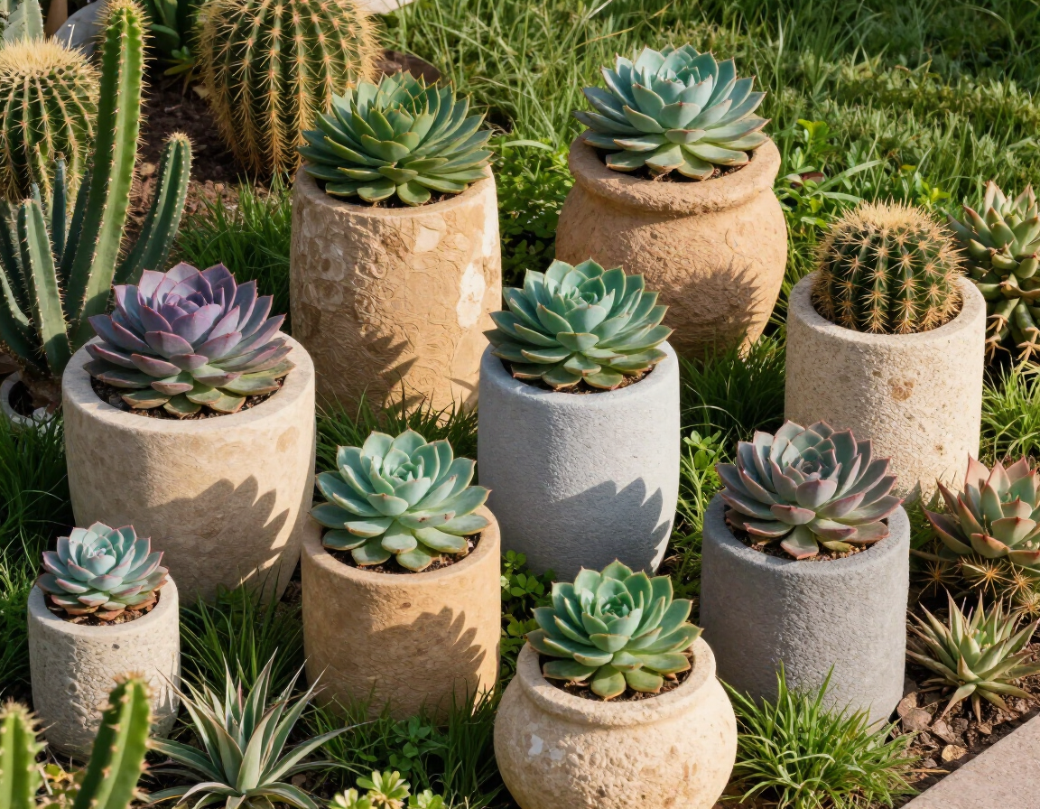 Diseño con suculentas y cactus