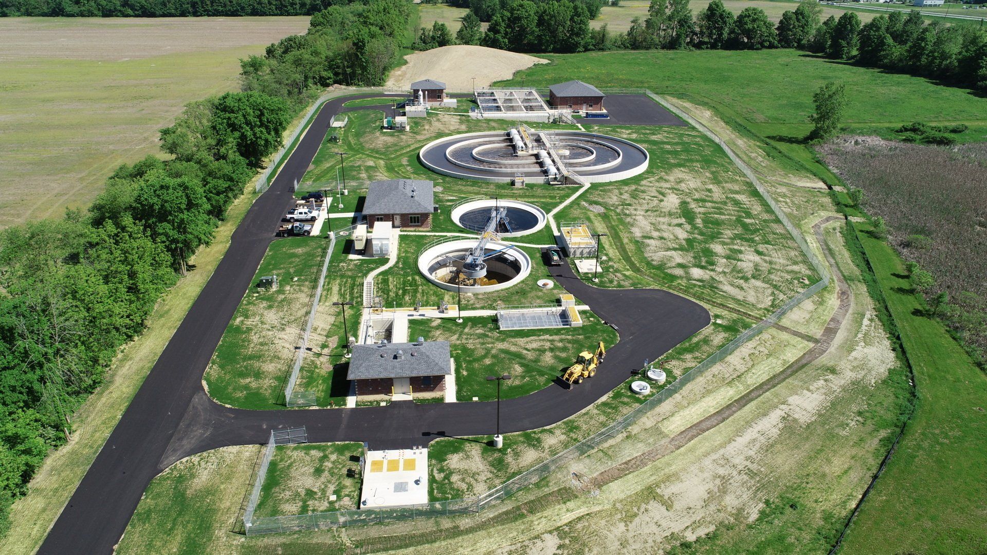 Aerial view of Harlow Enterprises Incorporated completed project