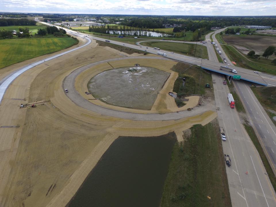 I-469 construction by Harlow Enterprises Incorporated