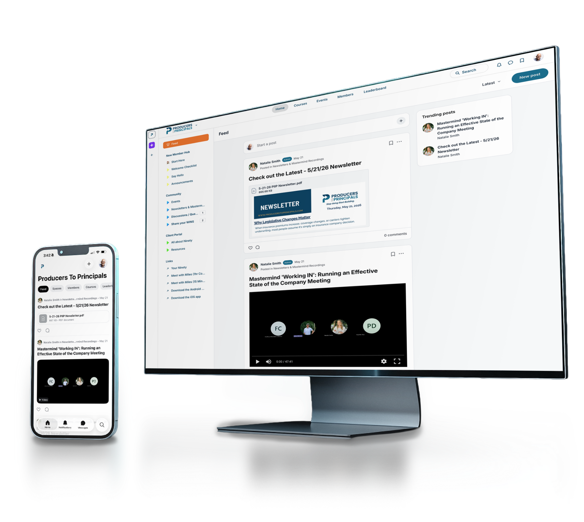 P2P App on phone and desktop