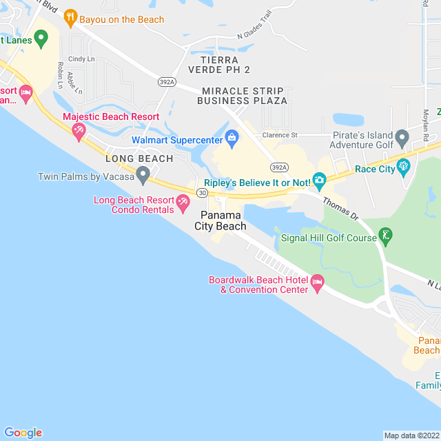 Map of business location