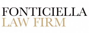 FONTCIELLA LAW FIRM logo in black and gold text on a white background