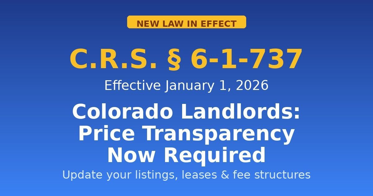 Colorado price transparency law graphic for landlords