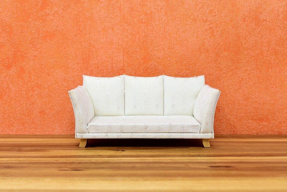 Used sofa ready for donation