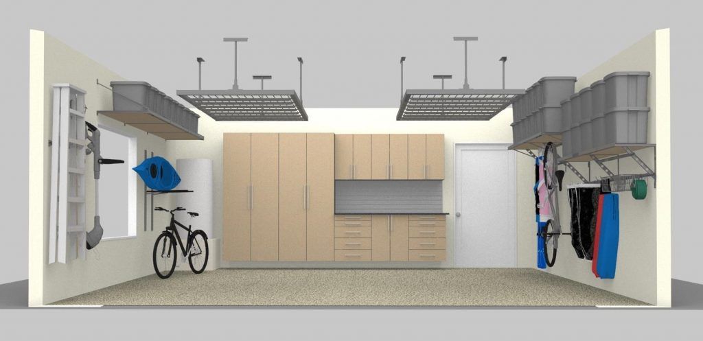 3D Garage Storage System Rendering