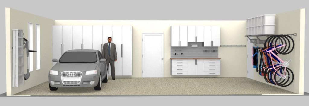 3D Garage Storage System Rendering